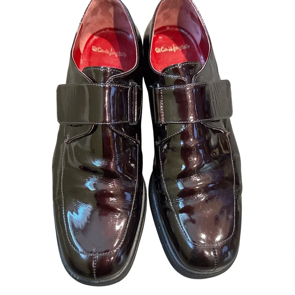 Vintage Y2K  LOTUSSE El Corte‎ Ingles Men's Patent Leather Monk Strap Shoes